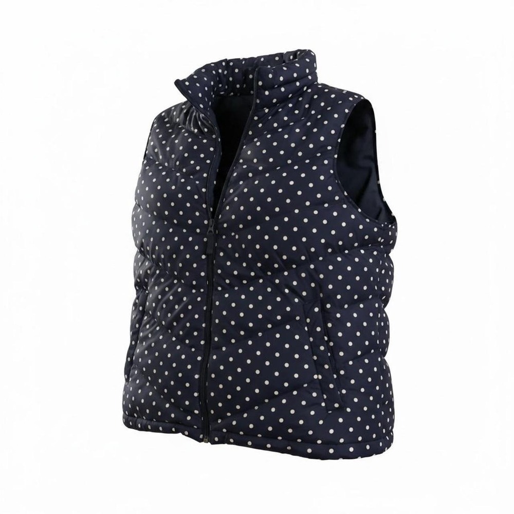 Lands End Navy Puffer Vest